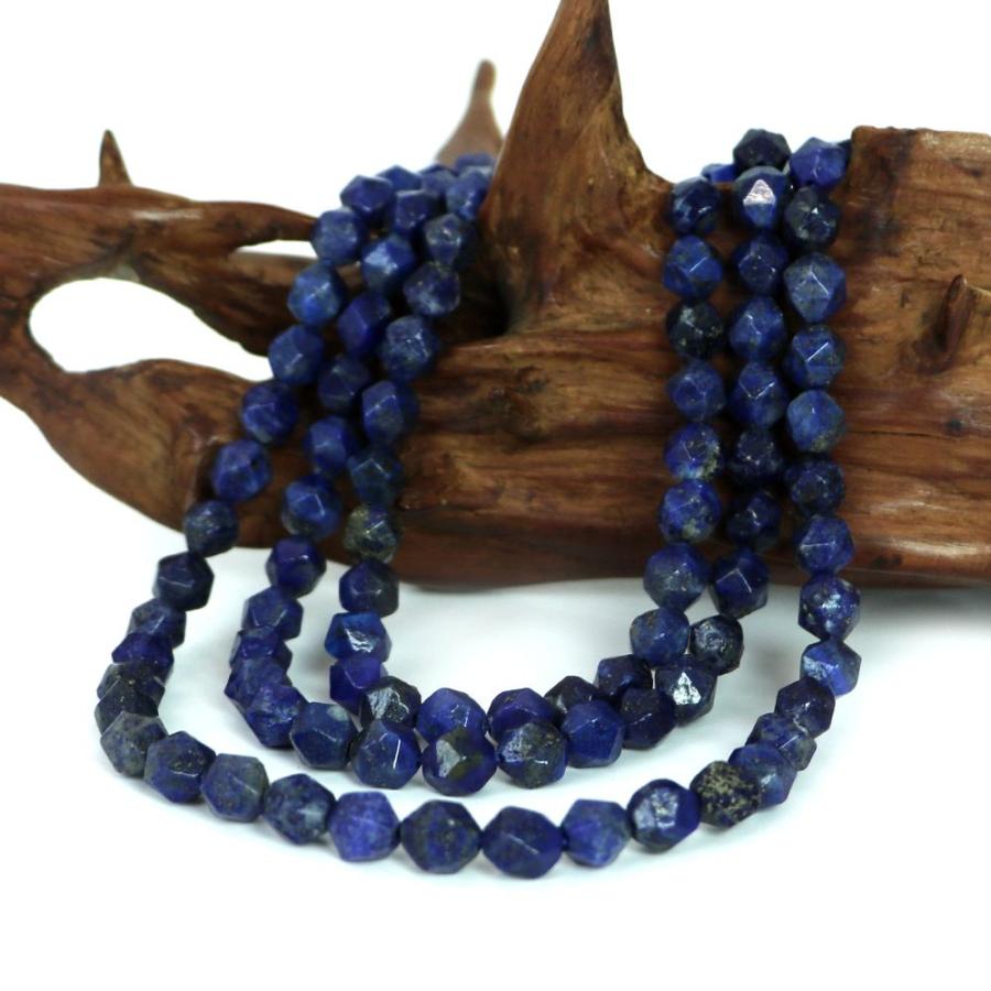 パワーストーン 天然石 ブレスレ ット ラピスラズリ【ダイヤカット】7〜8mm 数珠 念珠 Bracelet お試し価 格 |  | 11
