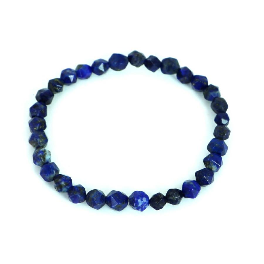 パワーストーン 天然石 ブレスレ ット ラピスラズリ【ダイヤカット】6mm 数珠 念珠 Bracelet お試し価 格 |  | 01