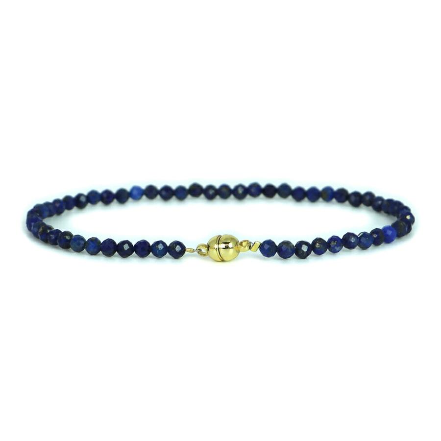パワーストーン 天然石 マグネット式ブレスレット ラピスラズリ カット 3-4ｍｍ 数珠 念珠 Bracelet お試し価格 |  | 01