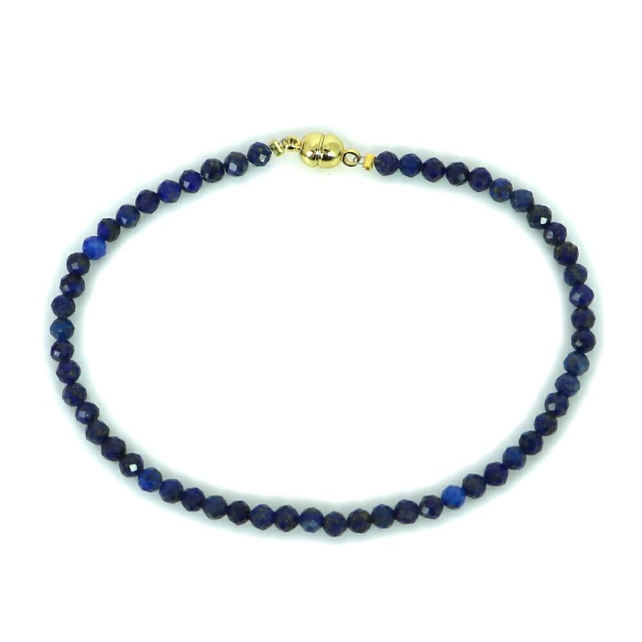 パワーストーン 天然石 マグネット式ブレスレット ラピスラズリ カット 3-4ｍｍ 数珠 念珠 Bracelet お試し価格 |  | 02