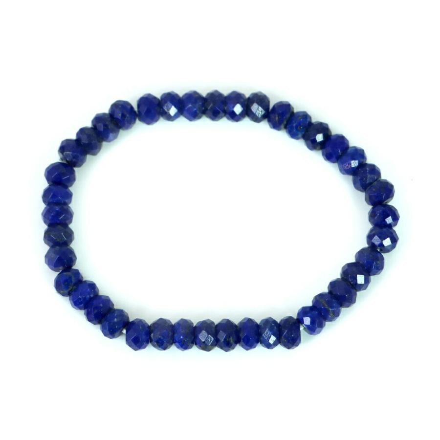 パワーストーン 天然石 ブレスレット ラピスラズリ ボタンカット 4×6mm 数珠 念珠 Bracelet お試し価格 |  | 01