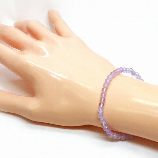 パワーストーン 天然石 ブレスレット ラベンダーアメジスト 丸玉 4mm 数珠 念珠 Bracelet お試し価格 |  | 02