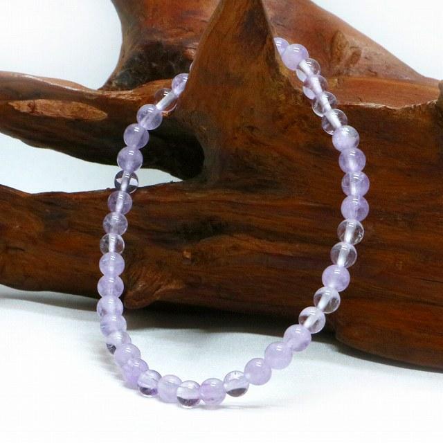 パワーストーン 天然石 ブレスレット ラベンダーアメジスト 丸玉 4mm 数珠 念珠 Bracelet お試し価格 |  | 03