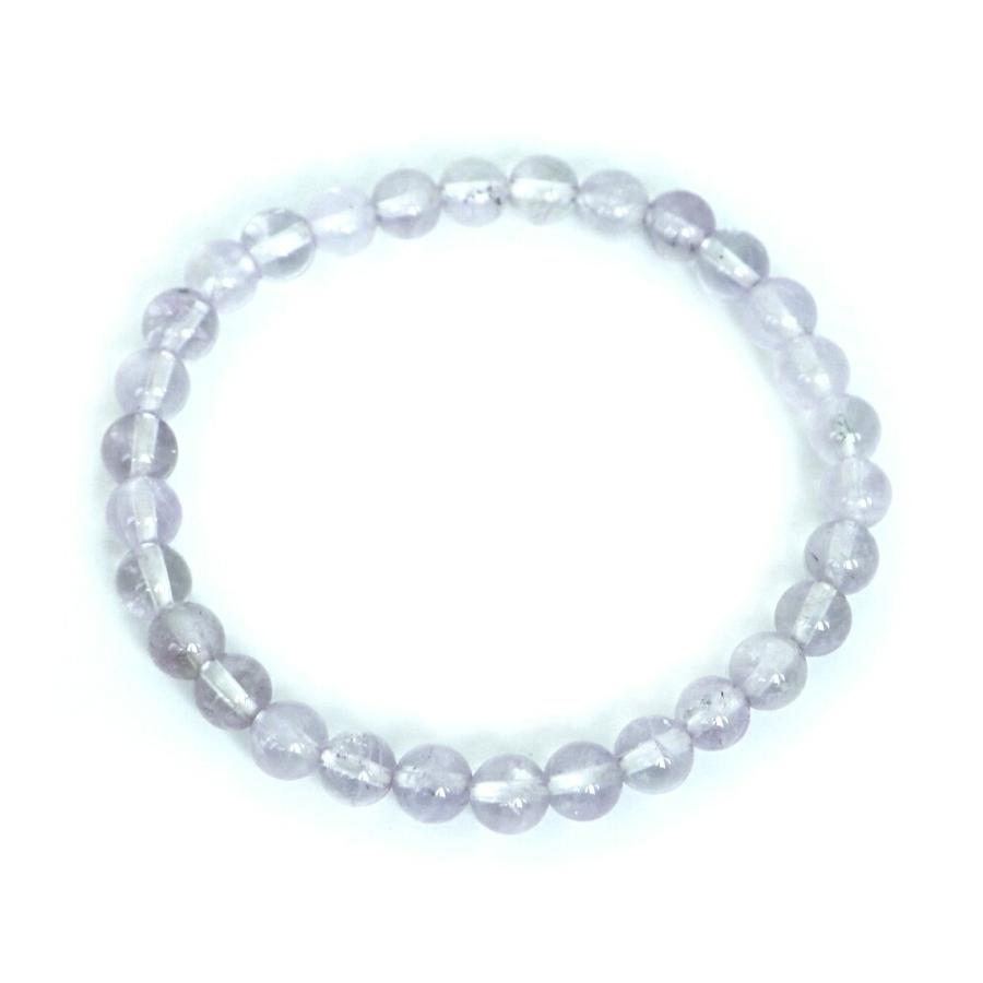 パワーストーン 天然石 ブレスレット ラベンダーアメジストAAクリア 丸玉 6ｍｍ 数珠 念珠 Bracelet お試し価格 |  | 01