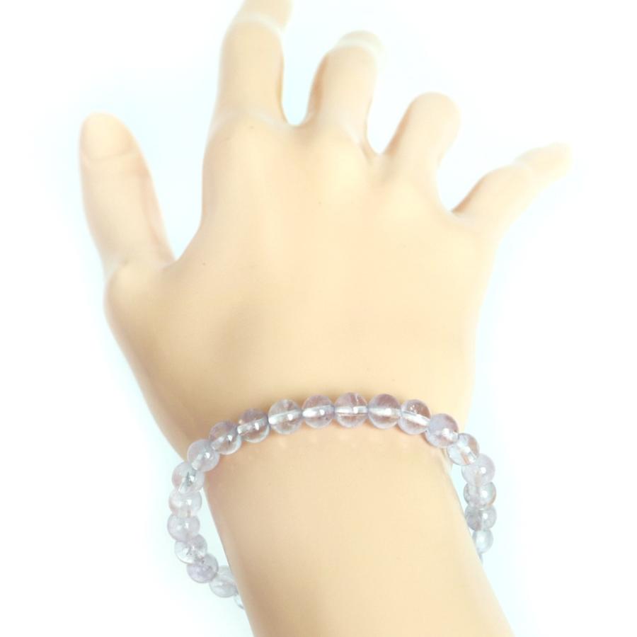 パワーストーン 天然石 ブレスレット ラベンダーアメジストAAクリア 丸玉 6ｍｍ 数珠 念珠 Bracelet お試し価格 |  | 02