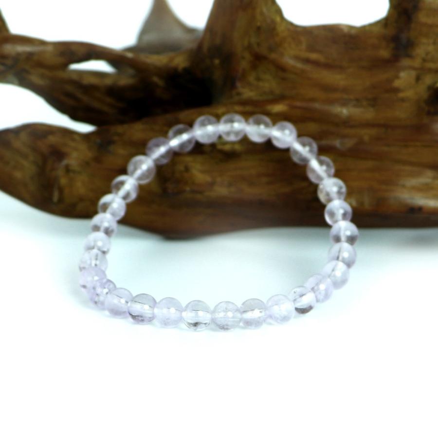 パワーストーン 天然石 ブレスレット ラベンダーアメジストAAクリア 丸玉 6ｍｍ 数珠 念珠 Bracelet お試し価格 |  | 03