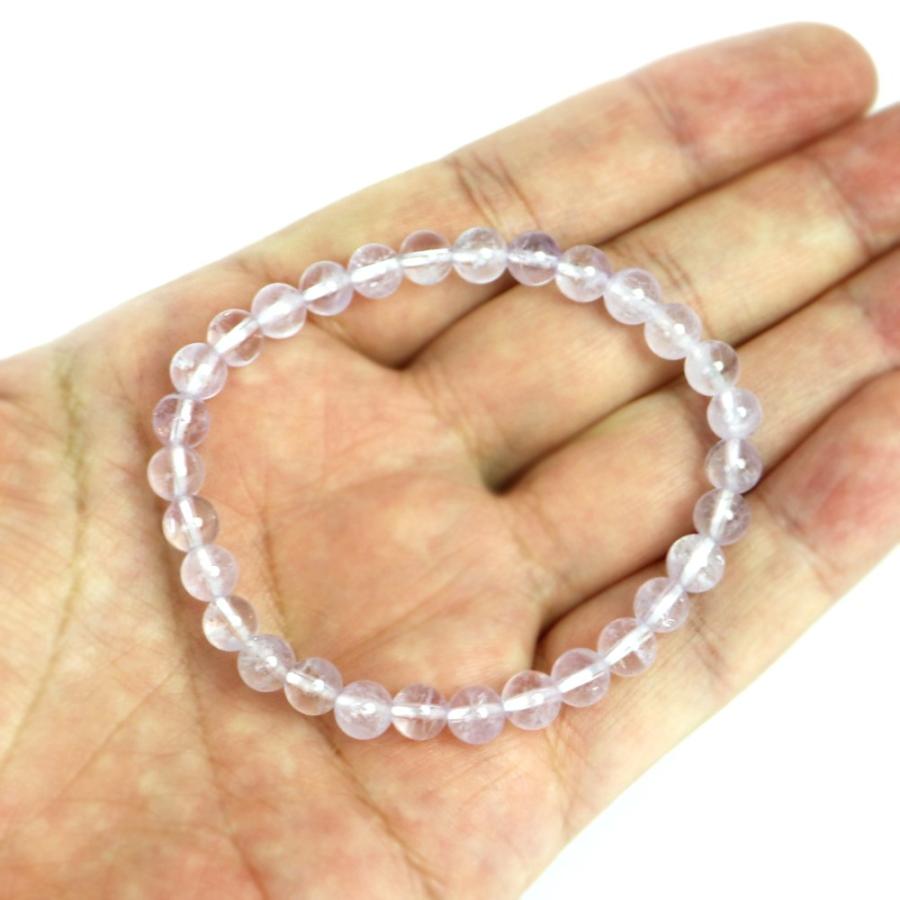 パワーストーン 天然石 ブレスレット ラベンダーアメジストAAクリア 丸玉 6ｍｍ 数珠 念珠 Bracelet お試し価格 |  | 04