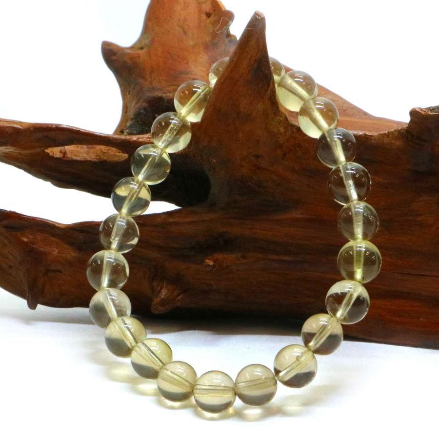 パワーストーン 天然石 ブレスレット レモンクォーツ 丸玉 8mm 数珠 念珠 Bracelet お試し価格 |  | 03