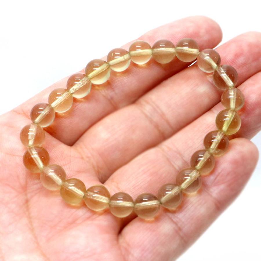 パワーストーン 天然石 ブレスレット レモンクォーツ 丸玉 8mm 数珠 念珠 Bracelet お試し価格 |  | 04