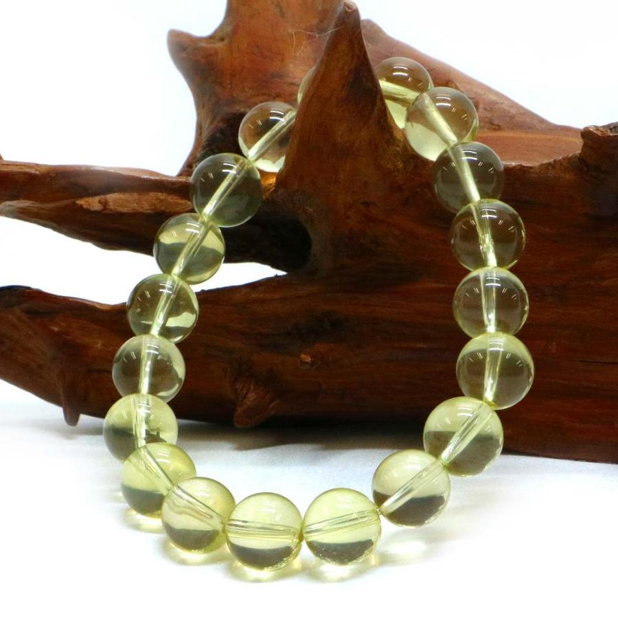 パワーストーン 天然石 ブレスレット レモンクォーツ 丸玉 10mm 数珠 念珠 Bracelet お試し価格 |  | 03