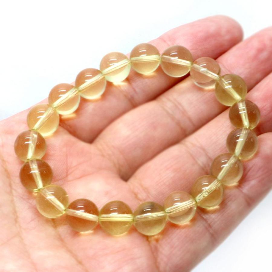 パワーストーン 天然石 ブレスレット レモンクォーツ 丸玉 10mm 数珠 念珠 Bracelet お試し価格 |  | 04