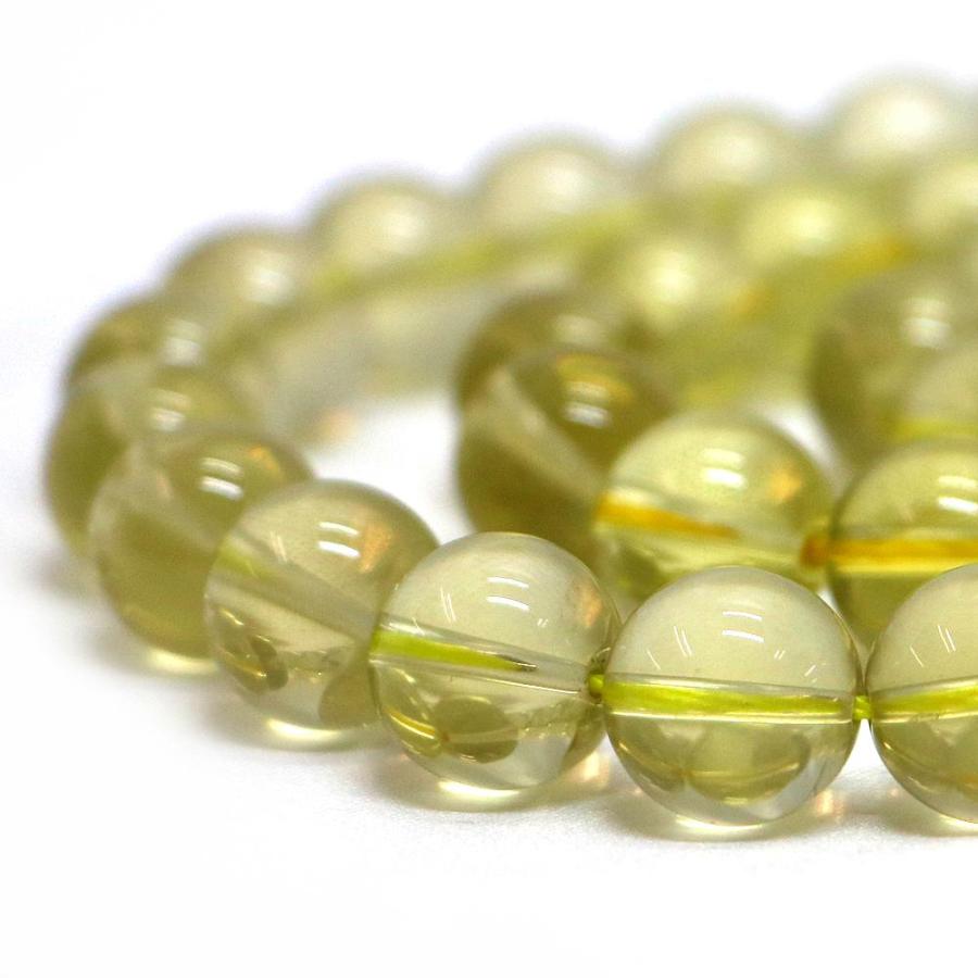 パワーストーン 天然石 ブレスレット レモンクォーツ 丸玉 12mm 数珠 念珠 Bracelet お試し価格 |  | 10