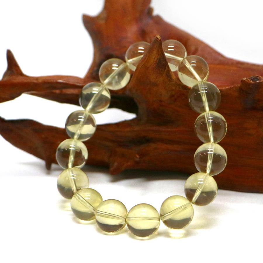 パワーストーン 天然石 ブレスレット レモンクォーツ 丸玉 12mm 数珠 念珠 Bracelet お試し価格 |  | 03