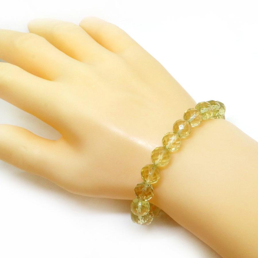パワーストーン 天然石 ブレスレット レモンクォーツ カット 10mm 数珠 念珠 Bracelet お試し価格 |  | 02