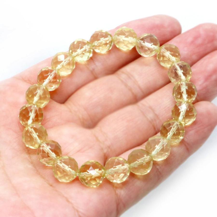 パワーストーン 天然石 ブレスレット レモンクォーツ カット 10mm 数珠 念珠 Bracelet お試し価格 |  | 04