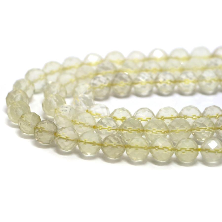 パワーストーン 天然石 ブレスレット レモンクォーツ カット 8mm 数珠 念珠 Bracelet お試し価格 |  | 10