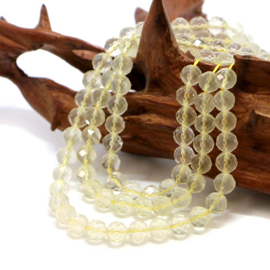 パワーストーン 天然石 ブレスレット レモンクォーツ カット 8mm 数珠 念珠 Bracelet お試し価格 |  | 11