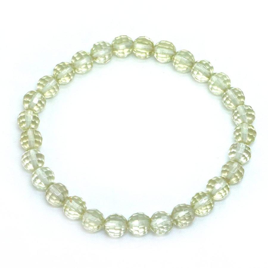 パワーストーン 天然石 ブレスレット レモンクォーツ カット 6mm 数珠 念珠 Bracelet お試し価格 |  | 01