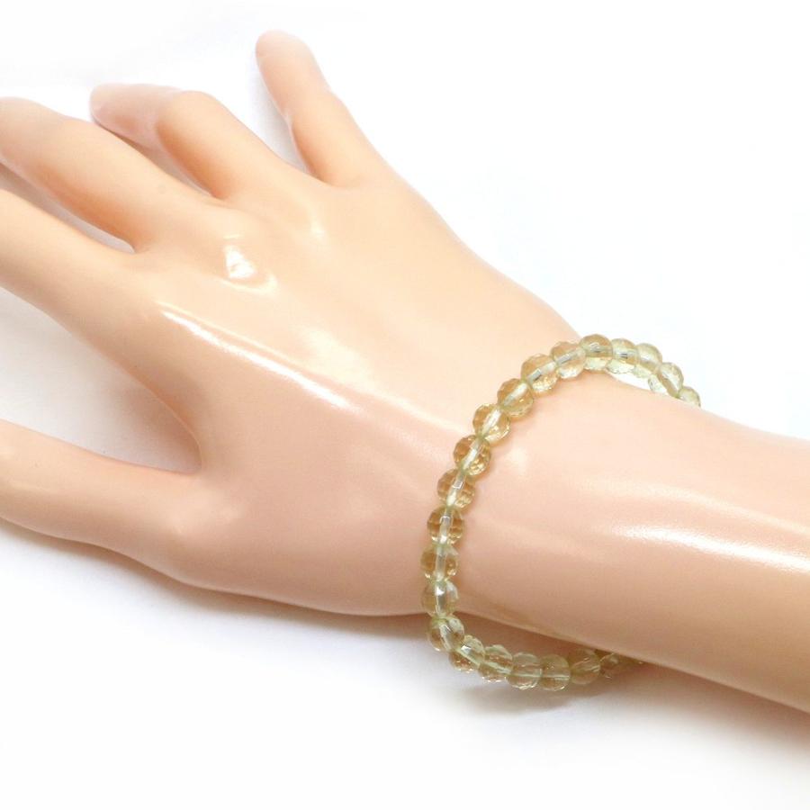 パワーストーン 天然石 ブレスレット レモンクォーツ カット 6mm 数珠 念珠 Bracelet お試し価格 |  | 02