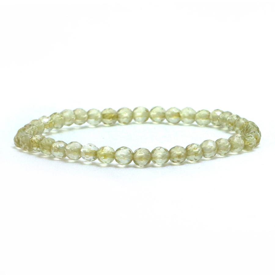 パワーストーン 天然石 ブレスレット レモンクォーツ カット 4mm 数珠 念珠 Bracelet お試し価格 | 