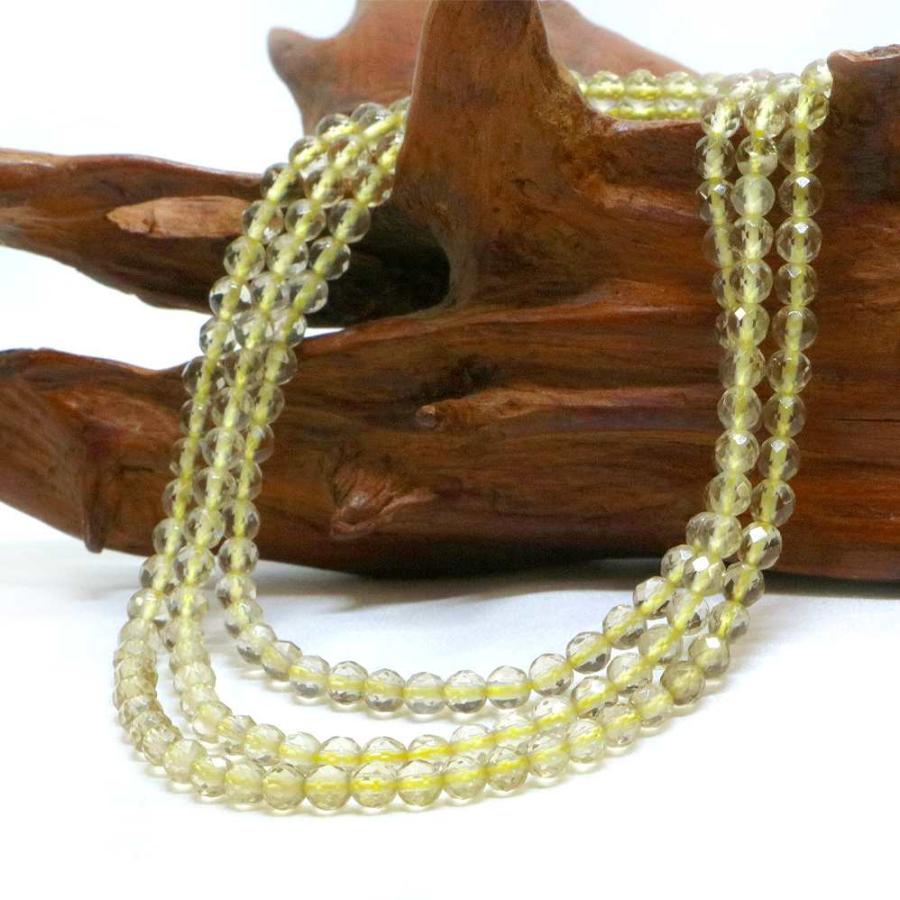 パワーストーン 天然石 ブレスレット レモンクォーツ カット 4mm 数珠 念珠 Bracelet お試し価格 |  | 11