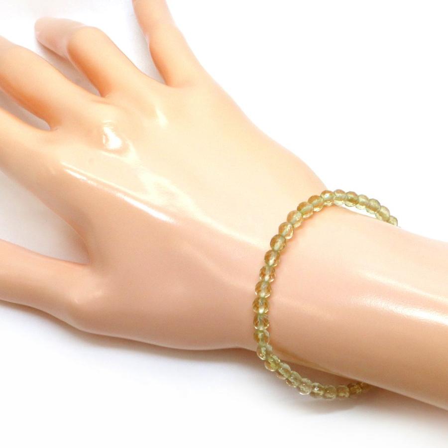 パワーストーン 天然石 ブレスレット レモンクォーツ カット 4mm 数珠 念珠 Bracelet お試し価格 |  | 02
