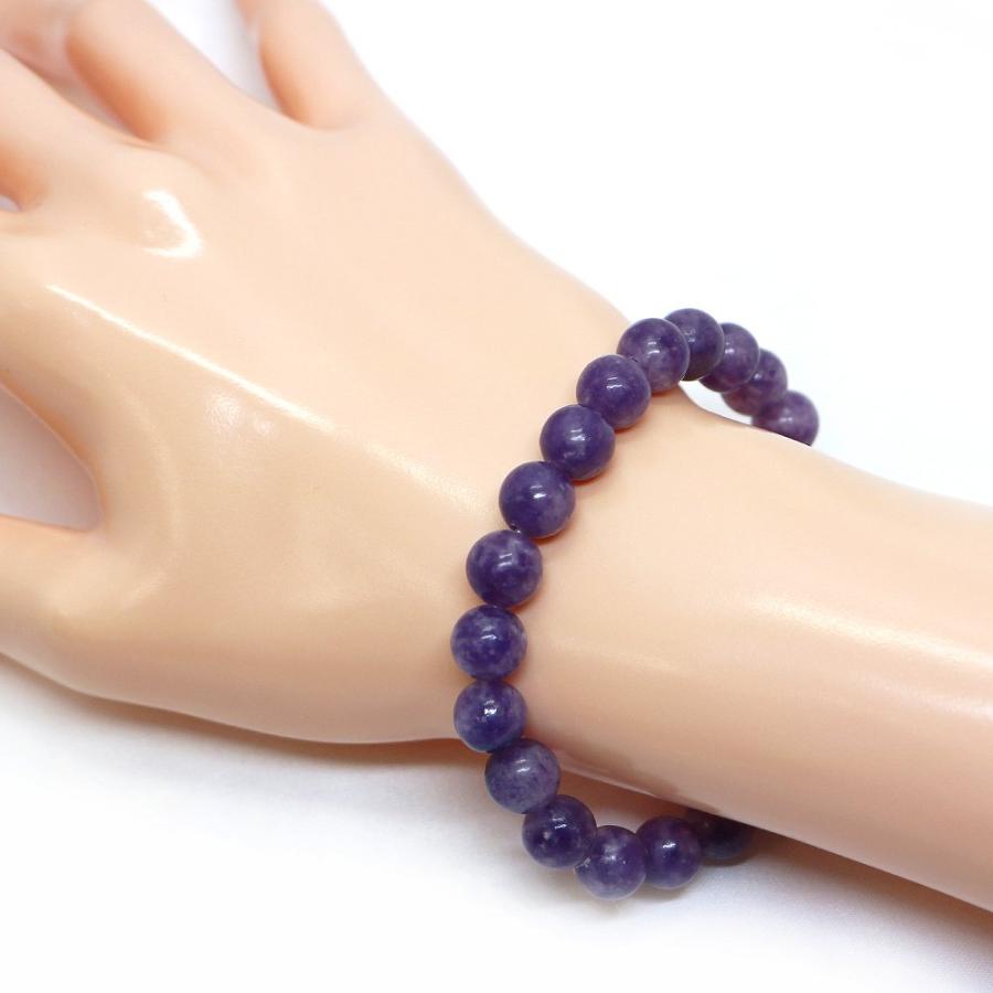 パワーストーン 天然石 ブレスレット レピドライト 丸玉 8mm 数珠 念珠 Bracelet お試し価格 |  | 02