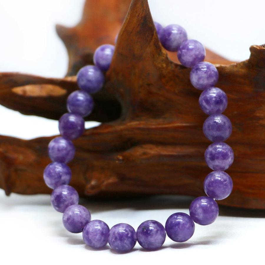 パワーストーン 天然石 ブレスレット レピドライト 丸玉 8mm 数珠 念珠 Bracelet お試し価格 |  | 03