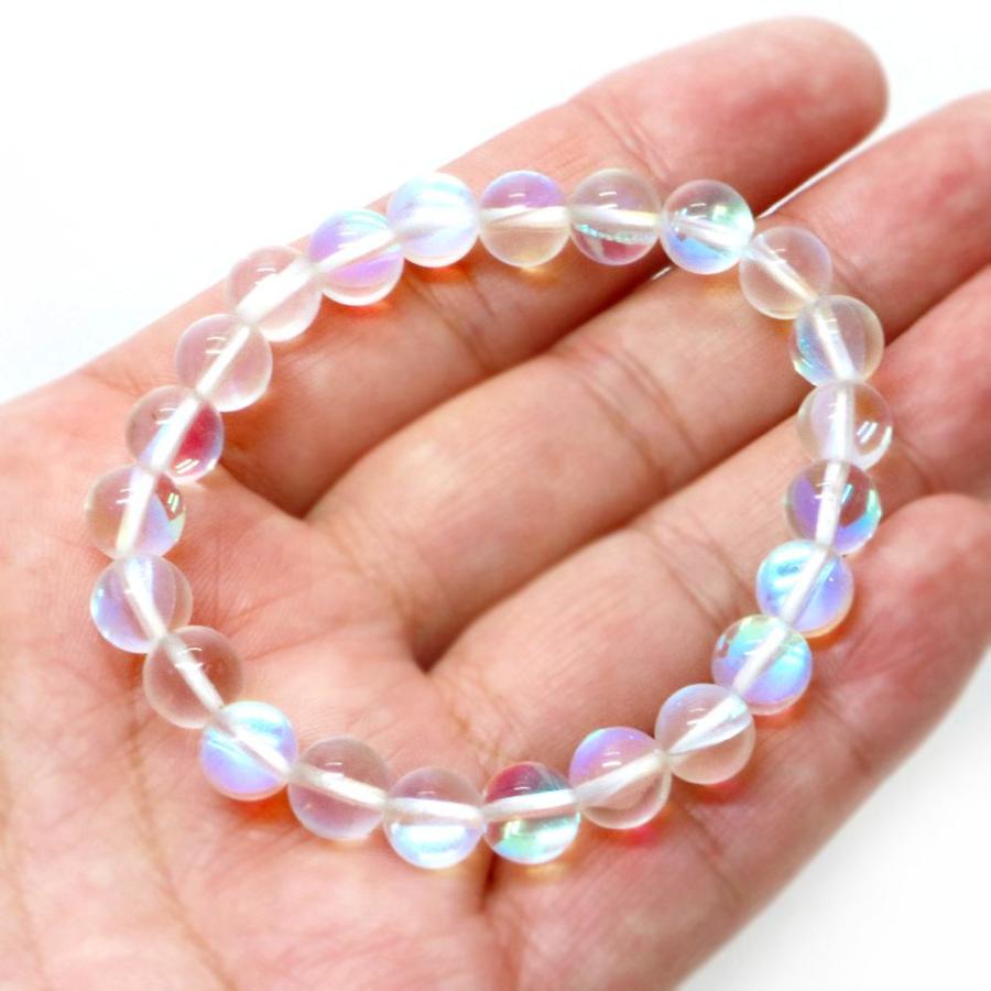 パワーストーン 天然石 ブレスレット ルナフラッシュ（人工石） 丸玉 8mm 数珠 念珠 Bracelet お試し価格 |  | 04