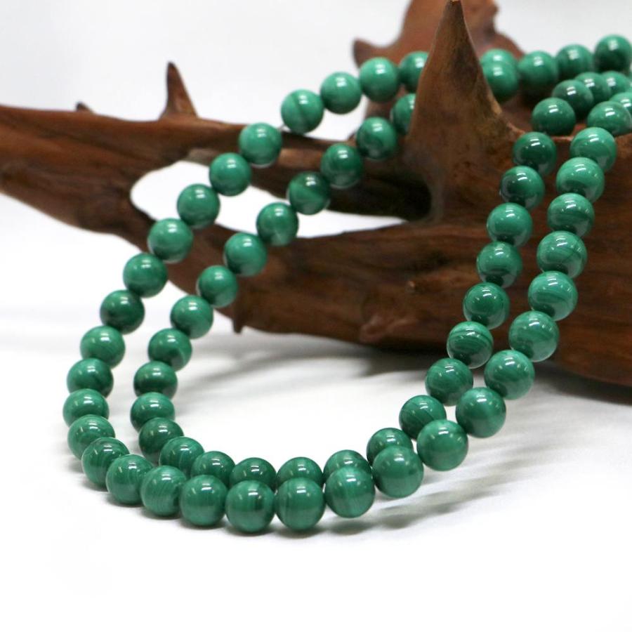 パワーストーン 天然石 ブレスレット マラカイト 丸玉 8mm 数珠 念珠 Bracelet お試し価格 |  | 11