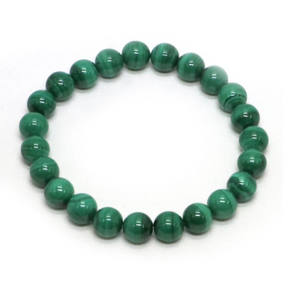 パワーストーン 天然石 ブレスレット マラカイト 丸玉 8mm 数珠 念珠 Bracelet お試し価格 |  | 01