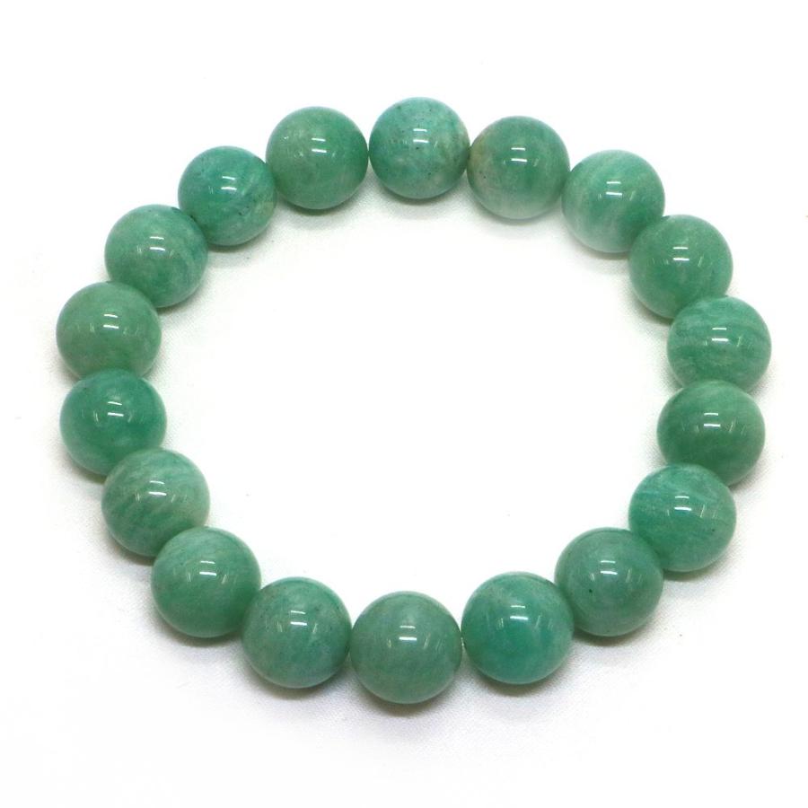 パワーストーン 天然石 ブレスレット マダガスカルアマゾナイト 丸玉 12mm 数珠 念珠 Bracelet お試し価格 |  | 01