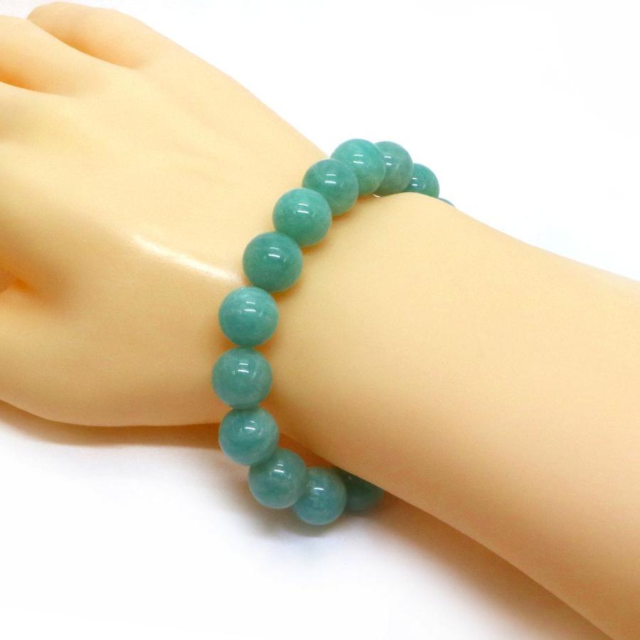 パワーストーン 天然石 ブレスレット マダガスカルアマゾナイト 丸玉 12mm 数珠 念珠 Bracelet お試し価格 |  | 02