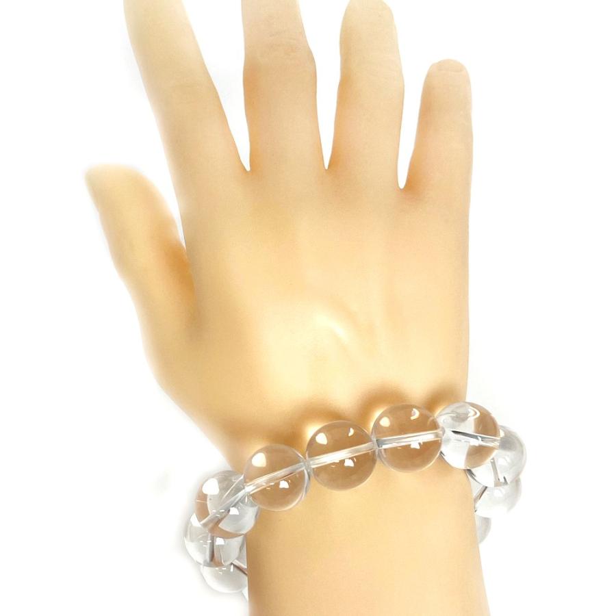 パワーストーン 天然石 ブレスレ ット ミルキークォーツAA【丸玉】16mm 数珠 念珠 Bracelet お試し価 格_4