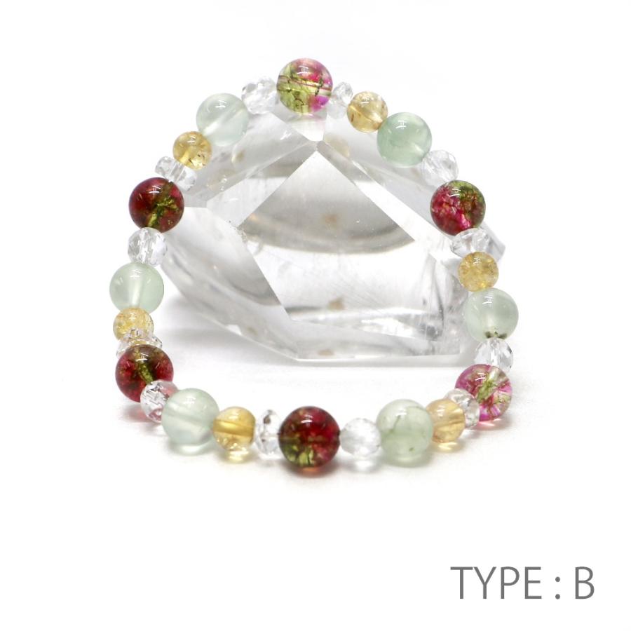 コンビブレスレット ローズタイガーアイ プレナイト パワーストーン Bracelet 天然石 |  | 03