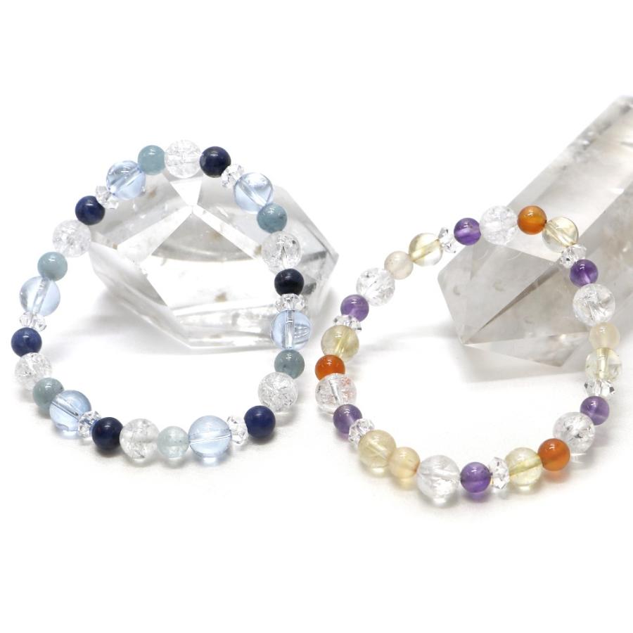 コンビブレスレット ブルークォーツ シトリン パワーストーン Bracelet 天然石 | 