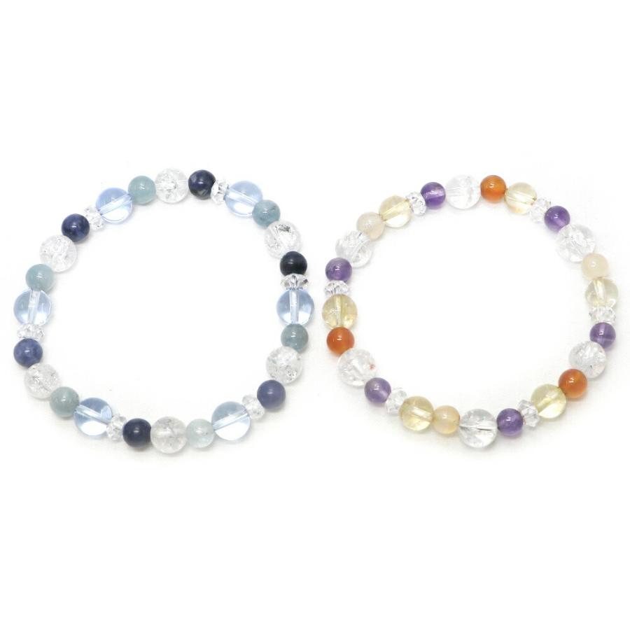 コンビブレスレット ブルークォーツ シトリン パワーストーン Bracelet 天然石 |  | 01