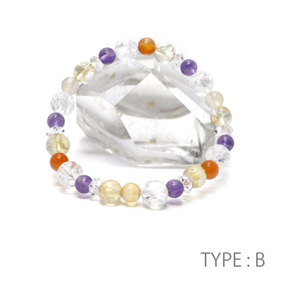コンビブレスレット ブルークォーツ シトリン パワーストーン Bracelet 天然石 |  | 03