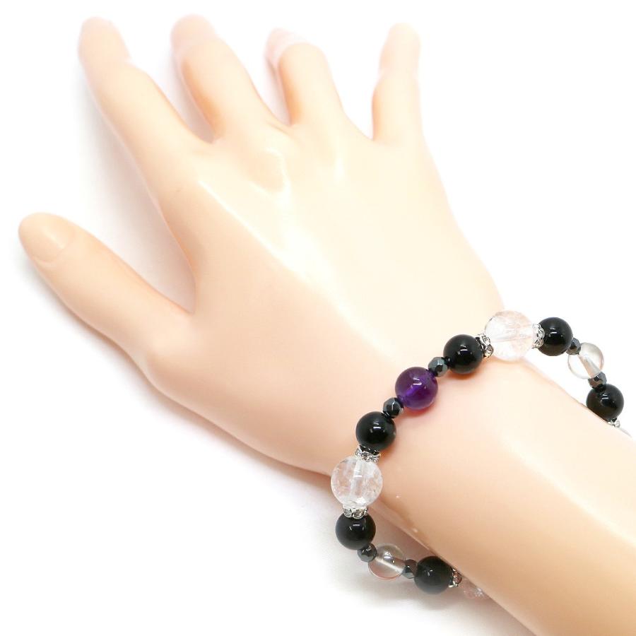 ２月・アメジスト 誕生石ブレスレット 天然石ブレス パワーストーン Bracelet |  | 08