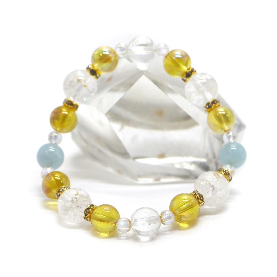 ３月・アクアマリン 誕生石ブレスレット 天然石ブレス パワーストーン Bracelet |  | 01