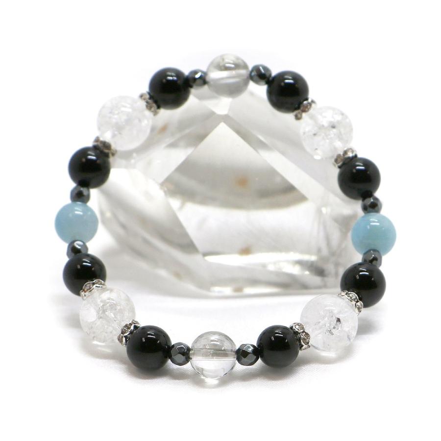 ３月・アクアマリン 誕生石ブレスレット 天然石ブレス パワーストーン Bracelet |  | 02