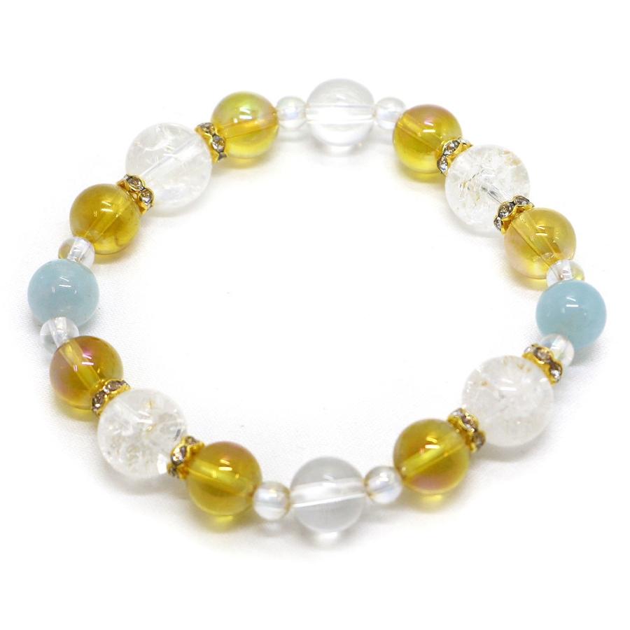 ３月・アクアマリン 誕生石ブレスレット 天然石ブレス パワーストーン Bracelet |  | 04