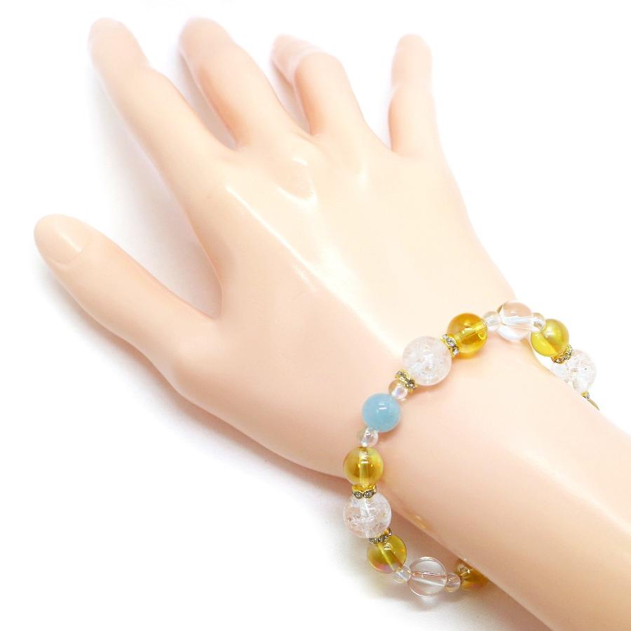 ３月・アクアマリン 誕生石ブレスレット 天然石ブレス パワーストーン Bracelet |  | 07