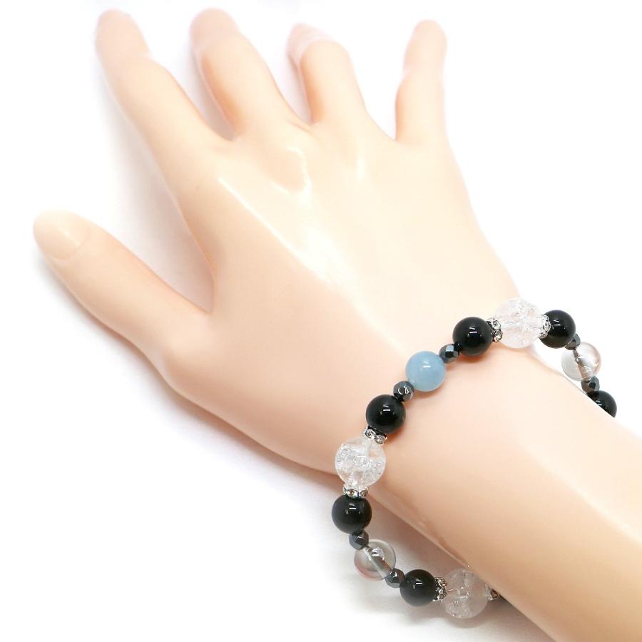 ３月・アクアマリン 誕生石ブレスレット 天然石ブレス パワーストーン Bracelet |  | 08