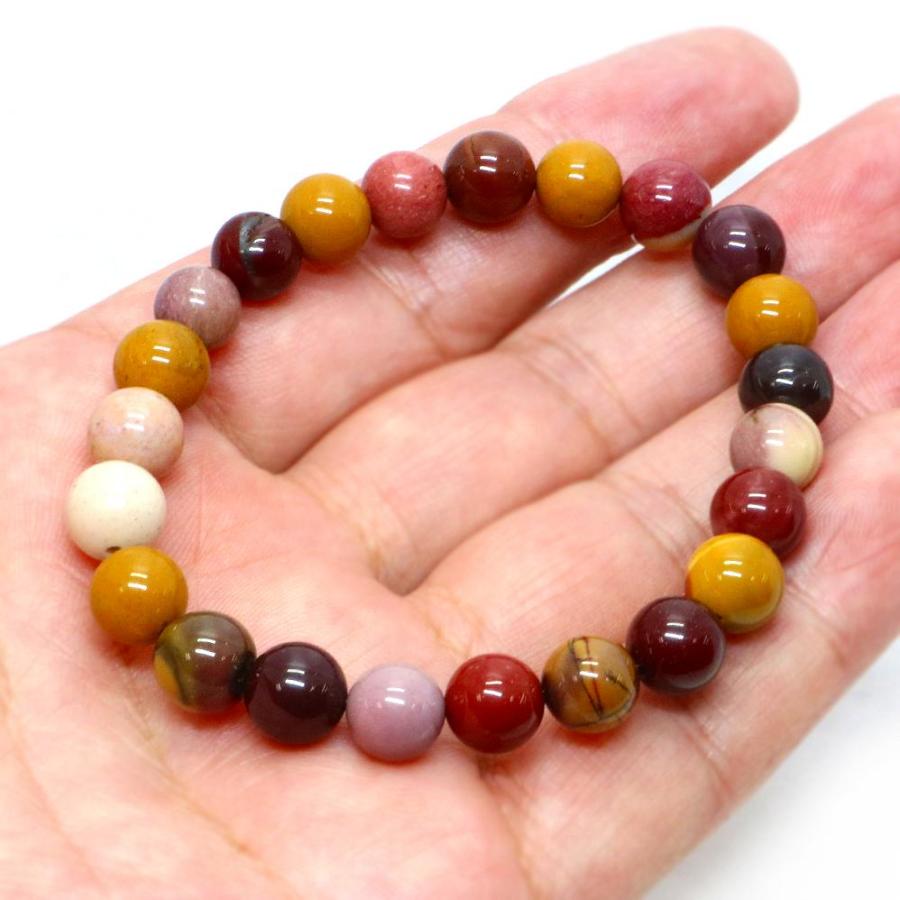 パワーストーン 天然石 ブレスレット ムーカイト ムーアカイト モッカイト 丸玉 8mm 数珠 念珠 Bracelet お試し価格 |  | 04