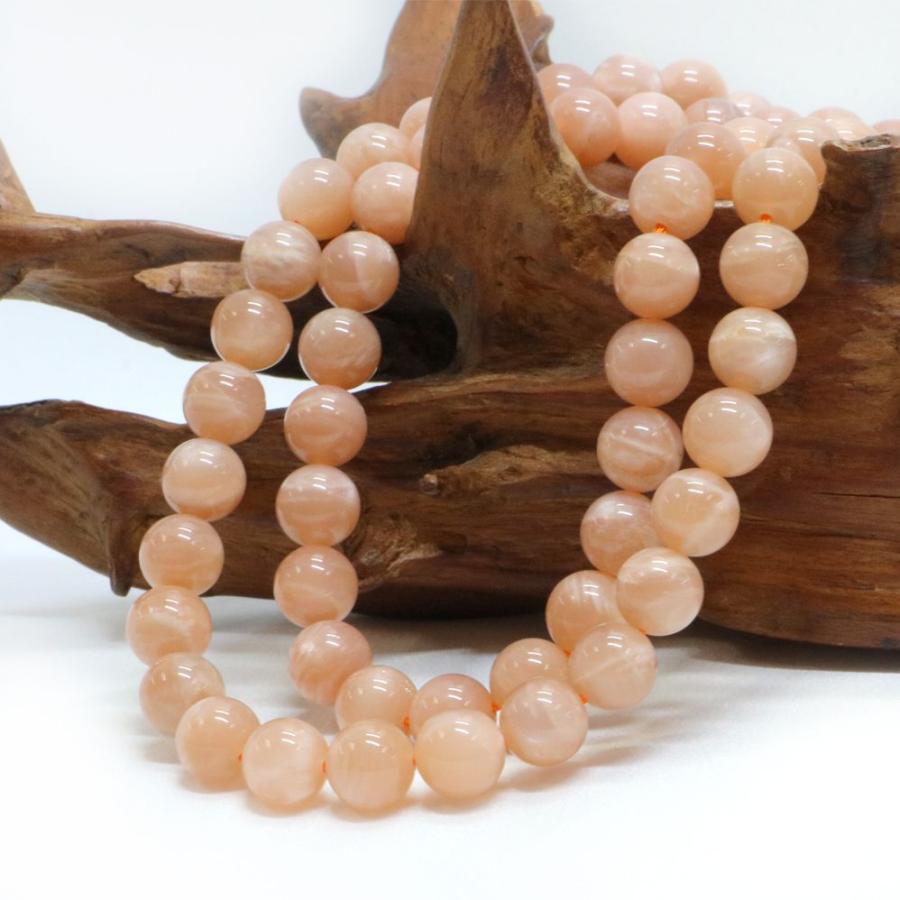 パワーストーン 天然石 ブレスレット オレンジムーンストーン 丸玉 8mm 数珠 念珠 Bracelet お試し価格 |  | 11