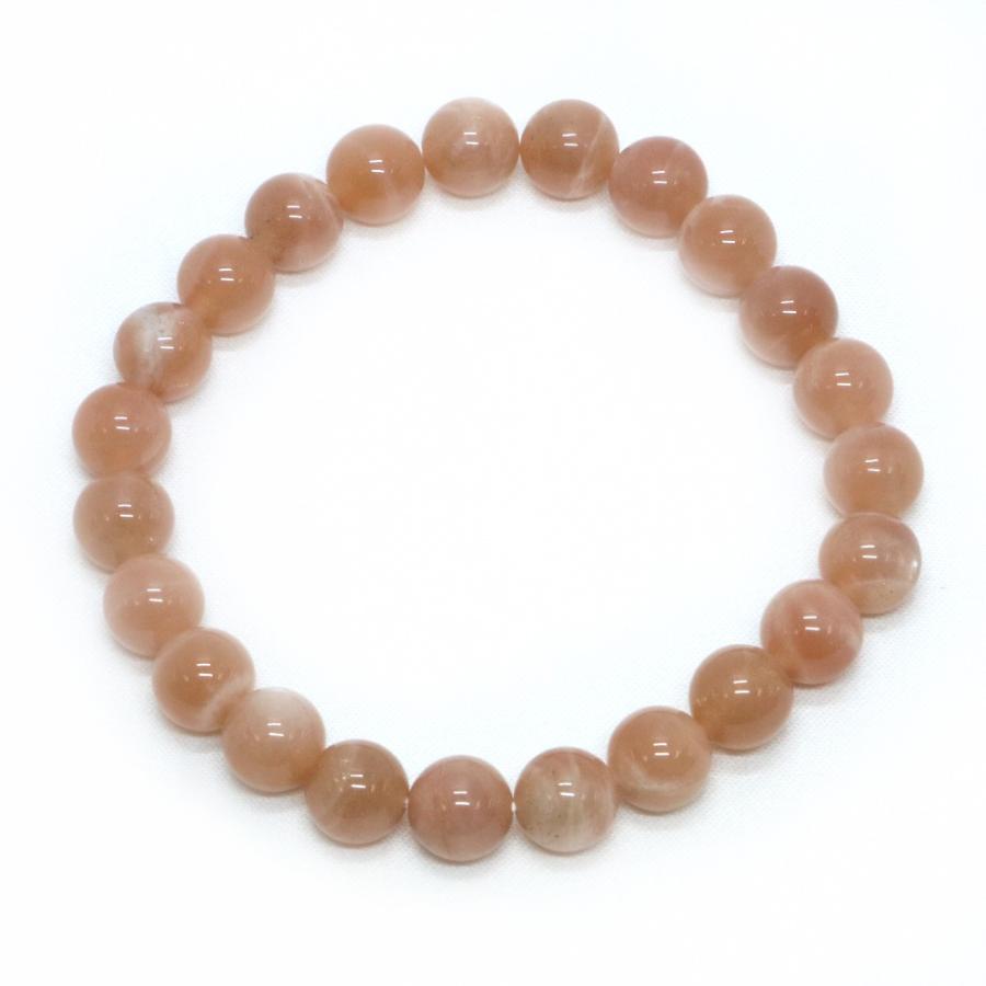 パワーストーン 天然石 ブレスレット オレンジムーンストーン 丸玉 8mm 数珠 念珠 Bracelet お試し価格 |  | 01