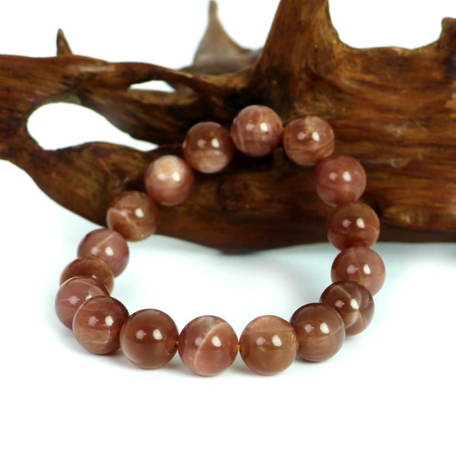パワーストーン 天然石 ブレスレ ット オレンジムーンストーン【丸玉】12mm 数珠 念珠 Bracelet お試し価 格 |  | 02