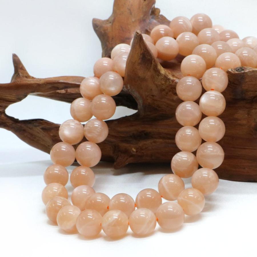 パワーストーン 天然石 ブレスレット オレンジムーンストーン 丸玉 10mm 数珠 念珠 Bracelet お試し価格 |  | 11