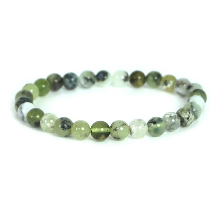 パワーストーン 天然石 ブレスレット グリーンオパール（ドラゴンアイ） 丸玉 6mm 数珠 念珠 Bracelet お試し価格 | 